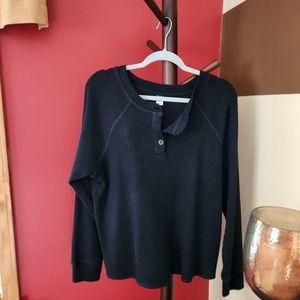 Old Navy waffle knit Henley size L